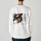 ムーンライトのイラスト風SAKURA Heavyweight Crew Neck Sweatshirt