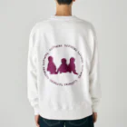 多胎児応援し隊の背中3つ子 おそ松カラー Heavyweight Crew Neck Sweatshirt