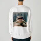 まな九郎ショップの可愛いサメ Heavyweight Crew Neck Sweatshirt