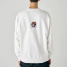 Happy Hub"（ハッピー・ハブ）の猫ギャル振り袖 Heavyweight Crew Neck Sweatshirt