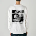 てち屋さんのかわいい犬 (性格が悪くてフワフワ) Heavyweight Crew Neck Sweatshirt