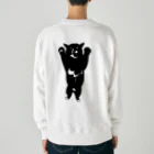 犬猫サロンぷらすのツキノワネコ Heavyweight Crew Neck Sweatshirt