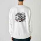 Dragon_4_ALLの龍神・龍（ウエア）：裏プリ白龍１「Dragon 4 ALL」 Heavyweight Crew Neck Sweatshirt