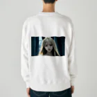 AI美女書架のAI美女猫　ララ Heavyweight Crew Neck Sweatshirt