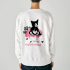 Jasmine工房のlucky stuffed animal 猫&黒薔薇 Heavyweight Crew Neck Sweatshirt