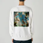 AQUAMETAVERSEのワンちゃんたちのパラダイス アメジスト 2846 Heavyweight Crew Neck Sweatshirt