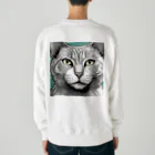 にゃんこーねこのドアップ猫 Heavyweight Crew Neck Sweatshirt