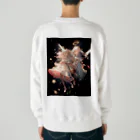 AQUAMETAVERSEのワクワクしながら宇宙の外に旅立つ天使たち アメジスト 2846 Heavyweight Crew Neck Sweatshirt