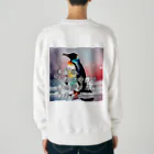 Harry_358のいきることペンギン Heavyweight Crew Neck Sweatshirt