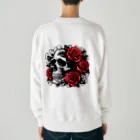 heart-sの薔薇と髑髏 Heavyweight Crew Neck Sweatshirt