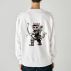 われらちきゅうかぞくのロビンキャット Heavyweight Crew Neck Sweatshirt