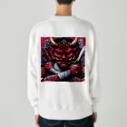 ARMORのスカルグローブと般若 Heavyweight Crew Neck Sweatshirt