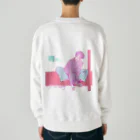 竜胆の花畑の気まぐれ　考え中 Heavyweight Crew Neck Sweatshirt