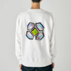 令和のくまさんのHeard Flower Heavyweight Crew Neck Sweatshirt