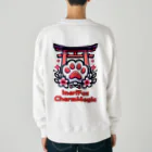 大江戸花火祭りのInari Fox Charm Magic～稲荷の狐5 Heavyweight Crew Neck Sweatshirt