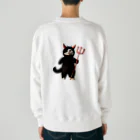 かわいい猫たちのかわいい天使の子猫と悪魔の子猫 Heavyweight Crew Neck Sweatshirt