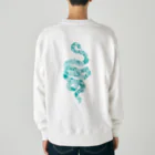 亜月の宝箱の蛇 (青) Heavyweight Crew Neck Sweatshirt