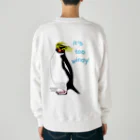 LalaHangeulのRockhopper penguin　(イワトビペンギン)　バックプリント Heavyweight Crew Neck Sweatshirt