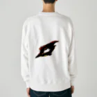 あおぱんだ商店の淡く、雪 Heavyweight Crew Neck Sweatshirt