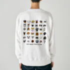 Dog Drawer Drawn by Dogの犬たくさん（犬種名なし・バックプリント） Heavyweight Crew Neck Sweatshirt