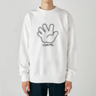 イラスト MONYAAT のジャンケン　パー Heavyweight Crew Neck Sweatshirt