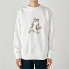 なでしこ@デザインののんびりねこ Heavyweight Crew Neck Sweatshirt