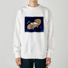 いろはにゃんこ堂のオオサンショウウオとちびにゃんず Heavyweight Crew Neck Sweatshirt