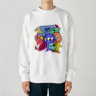 おはる屋さんのカラフルなおばけ達 Heavyweight Crew Neck Sweatshirt