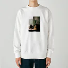 毎日ころりんの猫の写ルンです Heavyweight Crew Neck Sweatshirt