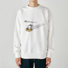 幸うさ.comの飛車がビューン Heavyweight Crew Neck Sweatshirt