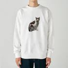 nekousagi*∩..∩のトラミ兄ちゃん自画像？ピンク【nekousagi*∩..∩ロゴ入り】 Heavyweight Crew Neck Sweatshirt