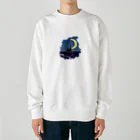 虎笑鬼　まうの月夜のヨット Heavyweight Crew Neck Sweatshirt