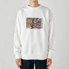 春のたけのこのメカメカ女の子 Heavyweight Crew Neck Sweatshirt