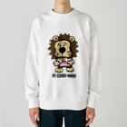 HI-IZURUのいずる丸 うしろにHI-IZURU（黒文字） ヘビーウェイトスウェット（淡色仕様） Heavyweight Crew Neck Sweatshirt