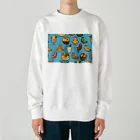 にく、ましましで。のバナナパーティー Heavyweight Crew Neck Sweatshirt