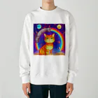 Space_Catsのスペースキャット Heavyweight Crew Neck Sweatshirt