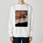 softihhardの京都　鴨川の夕暮れ Heavyweight Crew Neck Sweatshirt