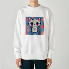 A31eの狛猫のミケ「はーとびーと」 Heavyweight Crew Neck Sweatshirt