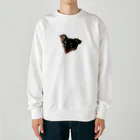 imodolmame_shopのおもしろ顔のこまめちゃん Heavyweight Crew Neck Sweatshirt