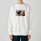 ハルいちLabの躍動感のある猫とコーラ Heavyweight Crew Neck Sweatshirt