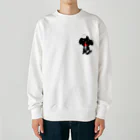 太鳳(たお)の黒モジャ×泡活 Heavyweight Crew Neck Sweatshirt