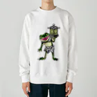 もむのふの爬虫類グッズやさんの天燈鬼トノサマガエルちゃん Heavyweight Crew Neck Sweatshirt