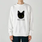 しろくまるいるいと動物たちのブラックスモークタビー Heavyweight Crew Neck Sweatshirt