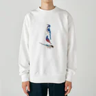 エダマメトイチ雑貨店のI love blue birds 4 -2 Heavyweight Crew Neck Sweatshirt