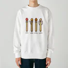 高堂玲/イラストの方のフライドポテト4兄弟 Heavyweight Crew Neck Sweatshirt