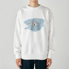 niwatsukinoの癒し、かわゆすのイルカちゃん。 Heavyweight Crew Neck Sweatshirt