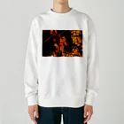 nokkccaのライトアップ紅葉 - Japanese maple(night shot) - Heavyweight Crew Neck Sweatshirt