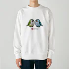 Cody the LovebirdのChubby Bird 仲良しオキナインコ Heavyweight Crew Neck Sweatshirt