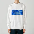 木壴寸のアルコールインクアート　アオ Heavyweight Crew Neck Sweatshirt