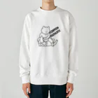 プロレスにゃんこのプロレスにゃんこ（サソリ固め） Heavyweight Crew Neck Sweatshirt